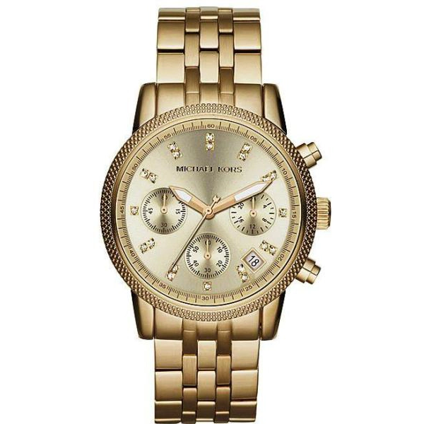 Michael Kors Watches MK5676 Ladies Gold Plated Chrono Watch