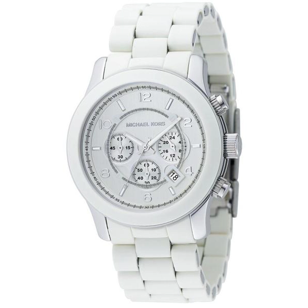Michael Kors Mk8108 Unisex Sport Chrono White Bracelet Watch