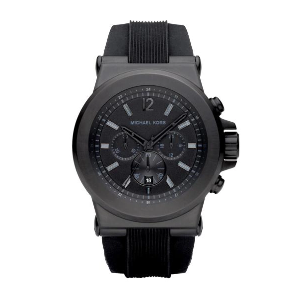 Michael Kors MK8152 Gents Watch with Black Rubber Strap & Black Dial
