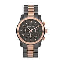 Michael Kors MK8189 Gun Metal Rose Gold Men's ..
