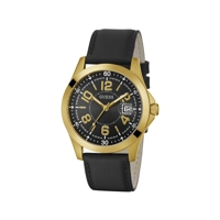 Guess GW0251G1 Men's Black Leather Strap Watches