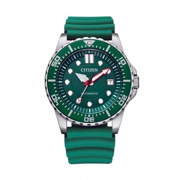 Citizen NJ0129-10X Green Rubber Watches For Men