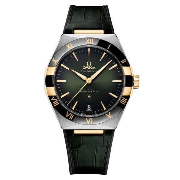 Omega Constellation 131.23.41.21.10.001 Green Leather Watches for Men