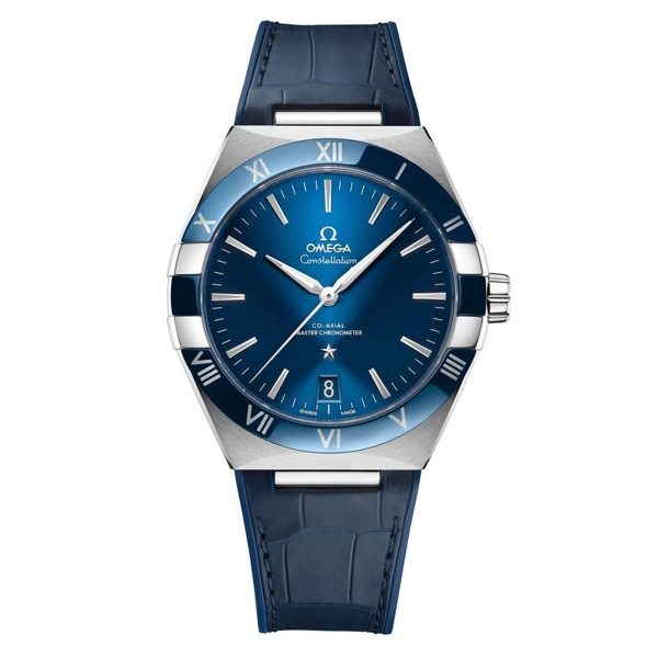 Omega Constellation 131.33.41.21.03.001 Blue Leather Watches for Men
