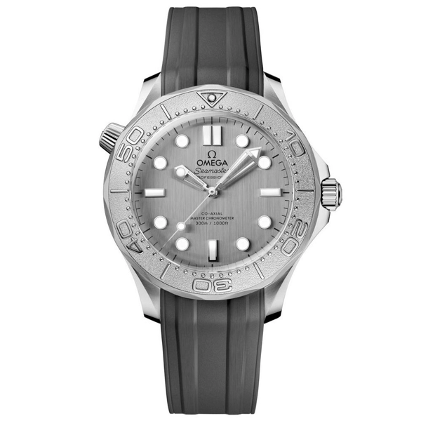 Omega Seamaster Diver 300M 210.32.42.20.06.002 Grey Rubber Watches for Men