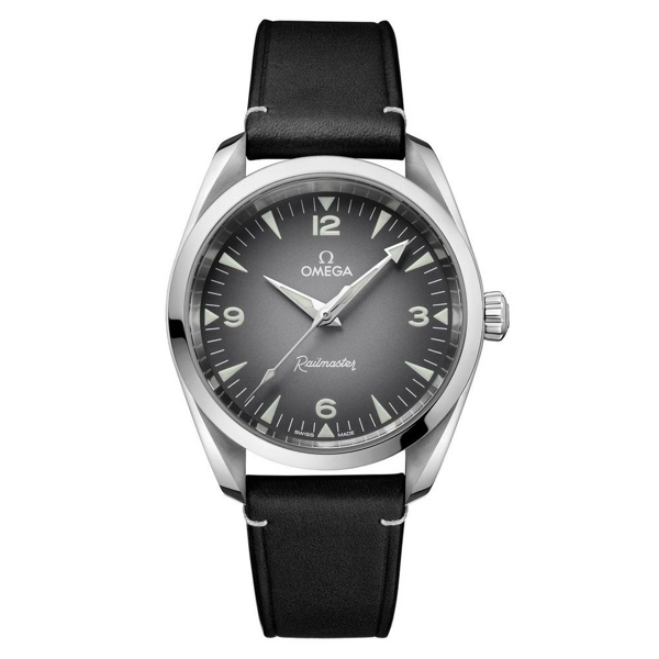 Omega Seamaster Railmaster 235.12.38.20.06.001 Black Leather Watches for Men