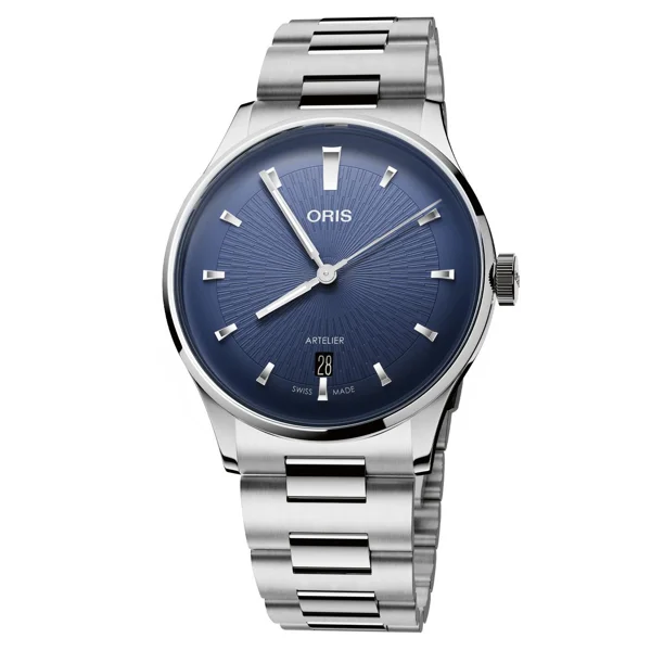 Oris Artelier Date 01 733 7810 4055-07 8 20 20 Silver Stainless Steel Watches for Men