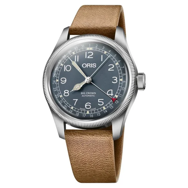 Oris Big Crown Pointer Date 01 754 7785 4065-07 6 20 10 Brown Leather Watches for Men