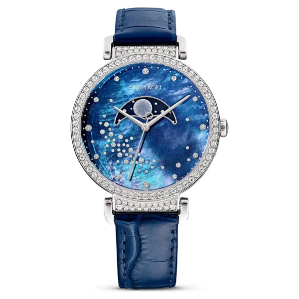Swarovski  5613320 Blue Leather Watches For Women