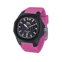 iTime Unisex Black Dial Pink Strap PH4300-PHD2..