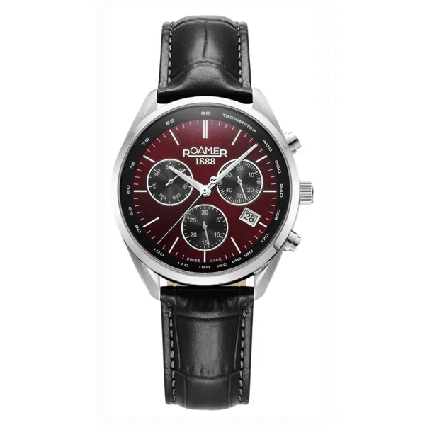 ROAMER PRO_CHRONO 993819_41_65_02 Black Leather Watches For Men