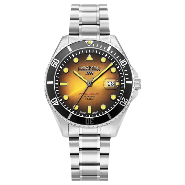 ROAMERPRO-DIVER-200 969845_41_95_20 Silver Stainless Steel Watches For Men