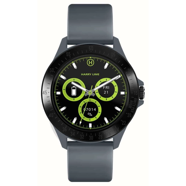 Harry Lime HA07-2010 Unisex Black Dial Grey Silicone Watches