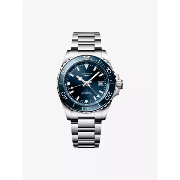 Longines Conquest HydroConquest GMT L3.790.4.96.6 Silver  Stainless Steel For Men