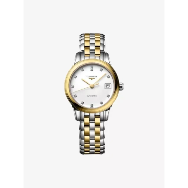 Longines Elegance Flagship Classic L4.274.3.27.7 Silver  Stainless Steel & Gold Watches For Womens