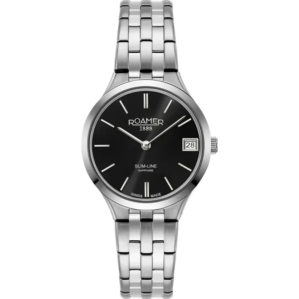ROAMER SLIM-LINE-CLASSIC-LADIES 512857_41_55_20 Silver Stainless Steel Watches For Women