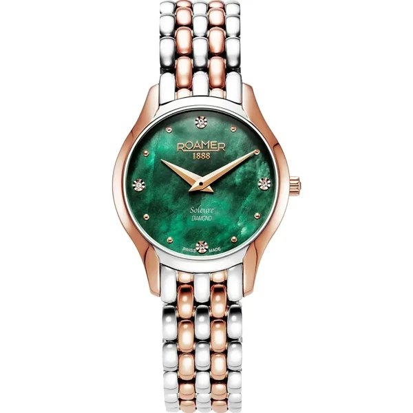 ROAMER SOLEURE-DIAMOND 547857_49_75_50 Silver,Gold Stainless Steel Watches For Women