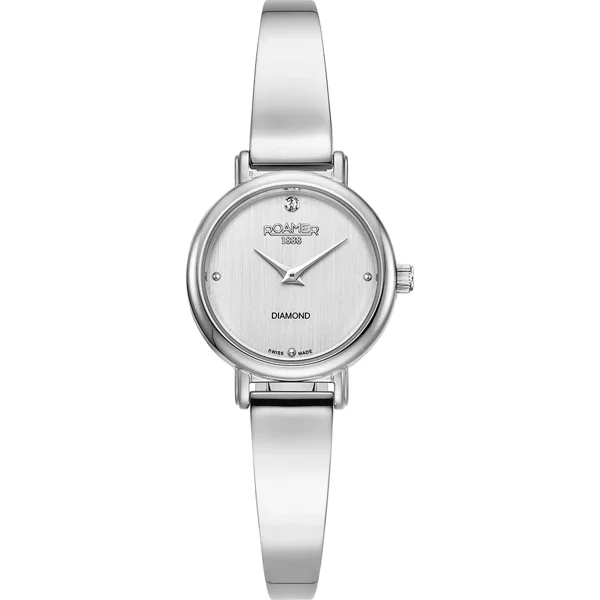 Roamer  Elegance Diamond Round 548845-41-15-50 Silver Stainless Steel Watches For Women