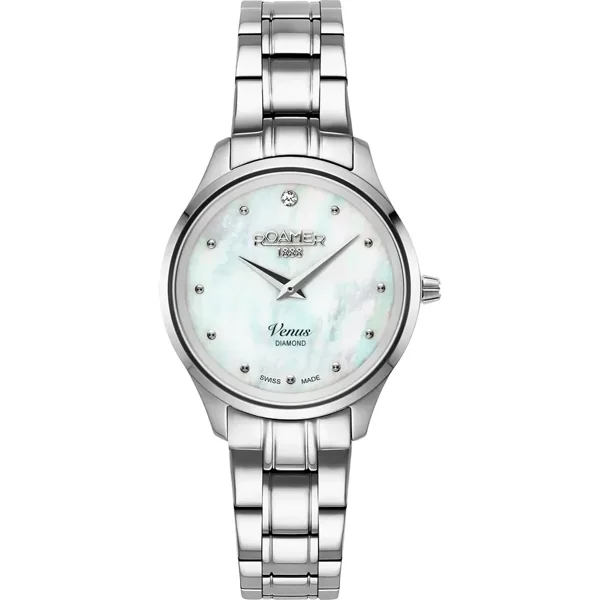 Roamer  Venus Diamond 601857 41 89 20 Silver Stainless Steel Watches For Women