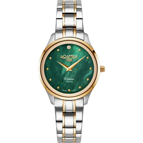 Roamer  Venus Diamond 601857 47 59 20 Silver,Gold Stainless Steel Watches For Women