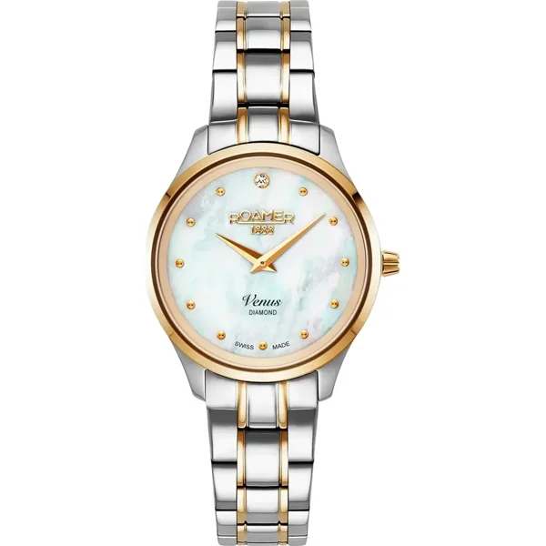 Roamer  Venus Diamond 601857 47 89 20 Silver,Gold Stainless Steel Watches For Women