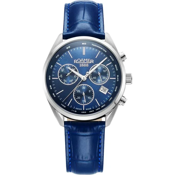 ROAMER PRO_CHRONO 993819_41_45_02 Blue Leather Watches For Men