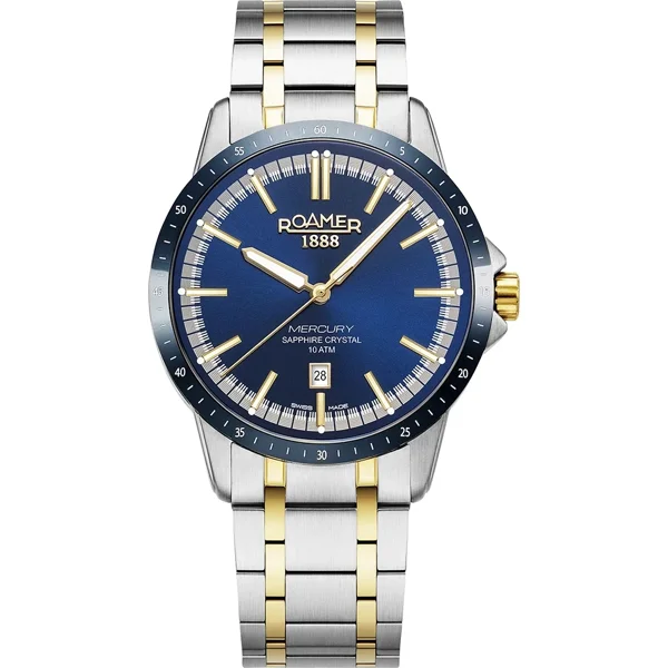 Roamer  Mercury Classic 968833_47_45_20 Silver,Gold Stainless Steel Watches For Men