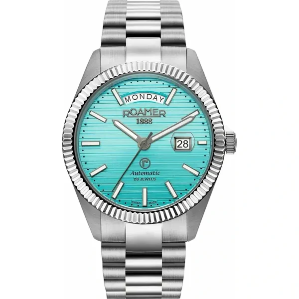 ROAMER PRIMELINE-DAYDATE-II 981666_41_05_50 Silver Stainless Steel Watches For Men