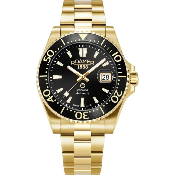 ROAMER PREMIER 986983_48_85_21 Gold Stainless Steel Watches For Men