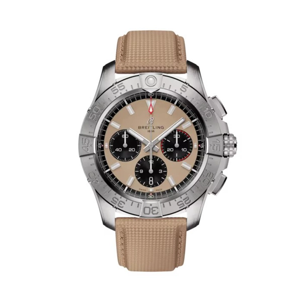 Breitling Avenger AB0147101A1X1 Beige Leather Watches For Men