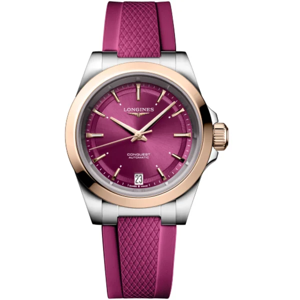 Longines Conquest L3.430.5.98.9 Purple Rubber For Women