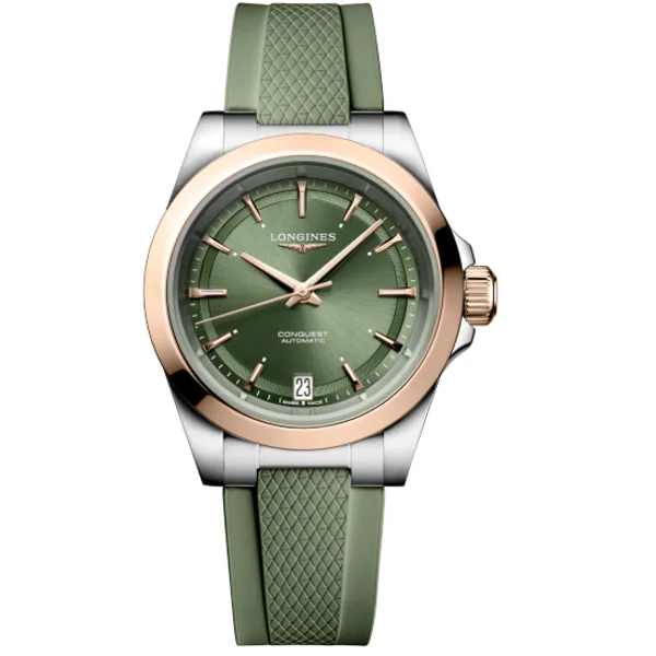 Longines Conquest L3.430.5.02.9 Green Rubber For Women