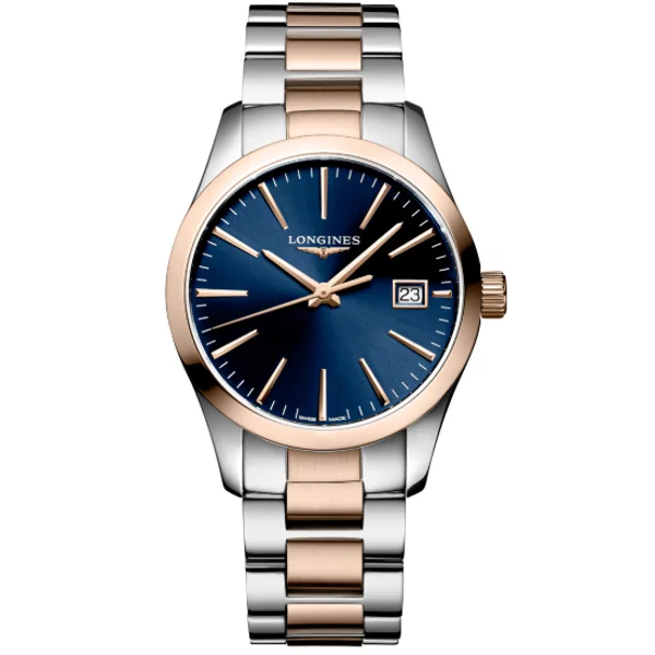 Longines Conquest Classic L2.386.3.92.7 Silver & Gold Stainless Steel For Women