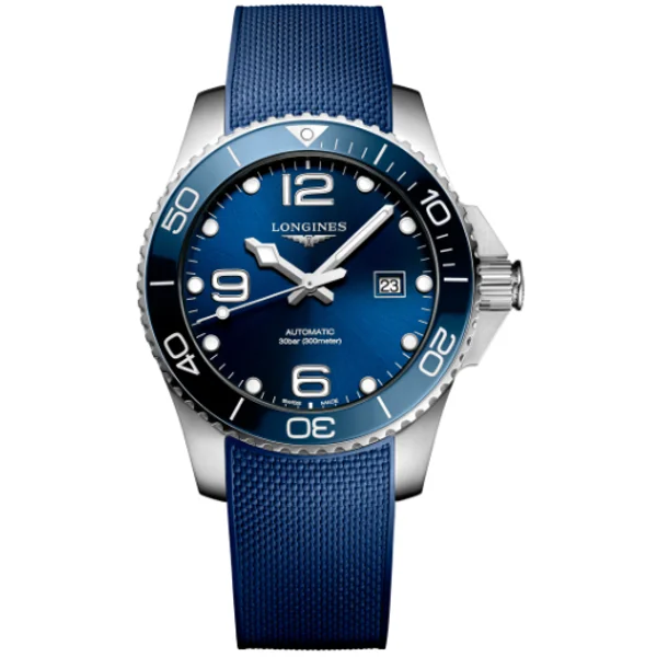 Longines Conquest HydroConquest L3.782.4.96.9 Blue Rubber For Men