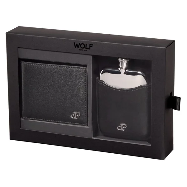 Philipp Billfold & Hip Flask Gift Set 190215
