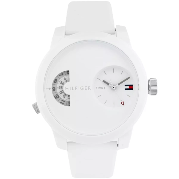 Tommy Hilfiger 1791558 White Silicone Watches For Men