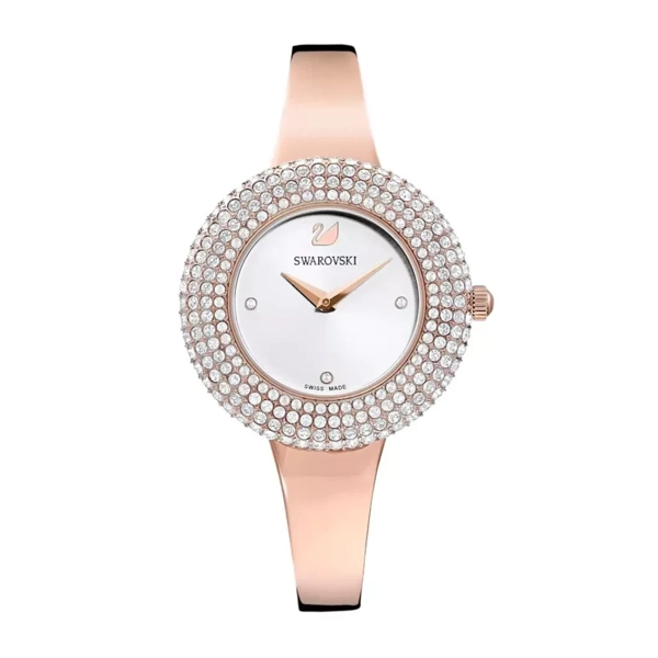 Swarovski 5484073 Rose Gold Leather Watches For Women