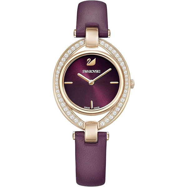 Swarovski  5415020 Purple  Leather  Watches For Women