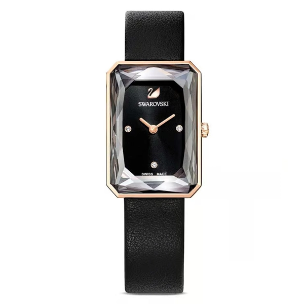 Swarovski  5547710 Black Leather Watches For Women