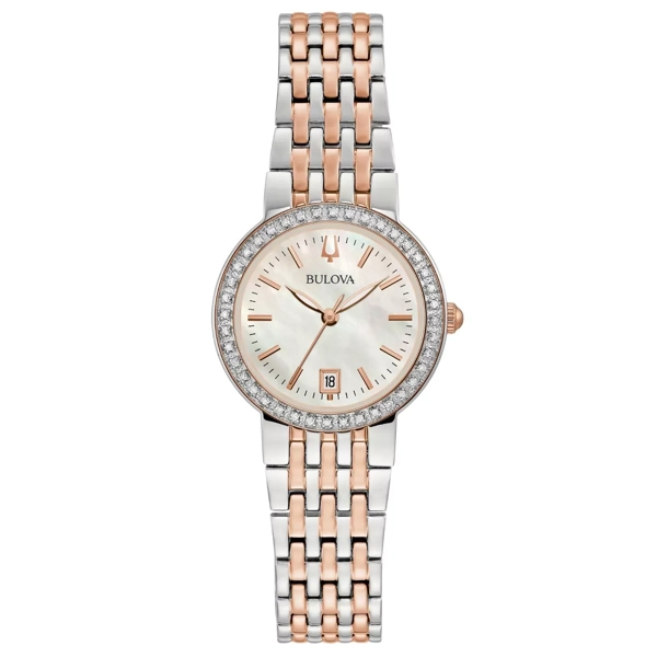Bulova 98R280 Rosé gold, Silver, Stainless Steel Watches For Women