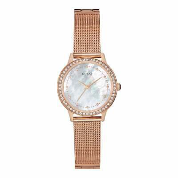 Guess W0647L2 Women's Mother of Pearl Dial Rose Gold Stainless Steel Watches