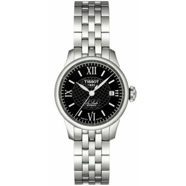 Tissot T41118356 Black Dial Stainless Steel Automatic Watch For Women