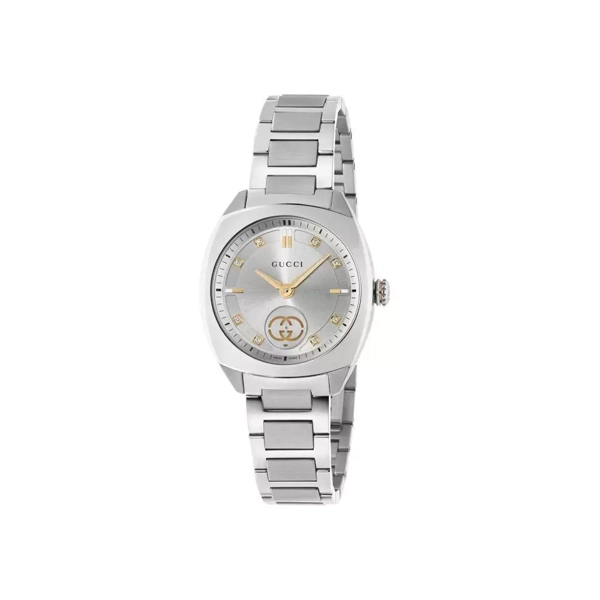 Gucci Interlocking YA142510 Rose Diamond Steel Watch for Women