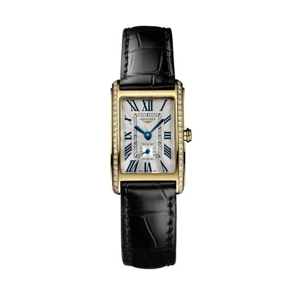 Longines Elegance DolceVita L5.255.7.71.0 Black Leather Watches For Womens