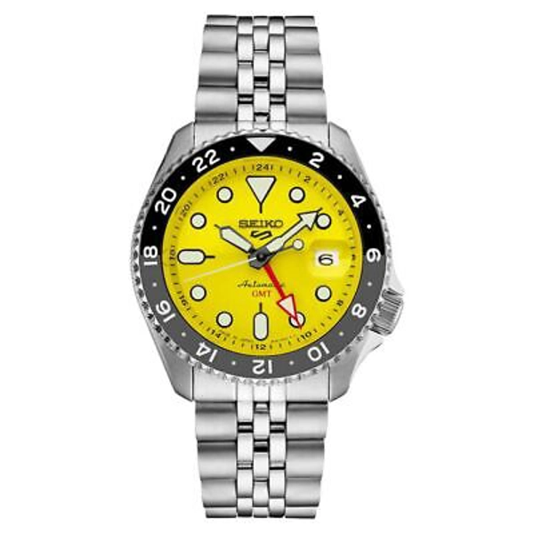 Seiko 5 Sports Men's Watch Gmt Skx Yellow Style SSK017