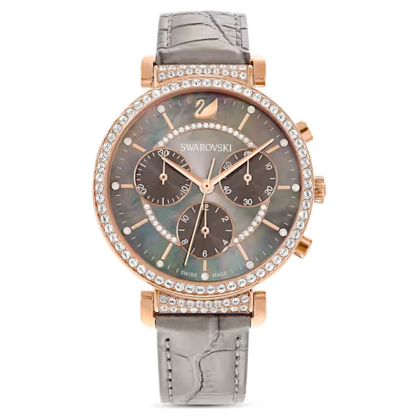 Swarovski  5580348 Grey Leather Watches For Women