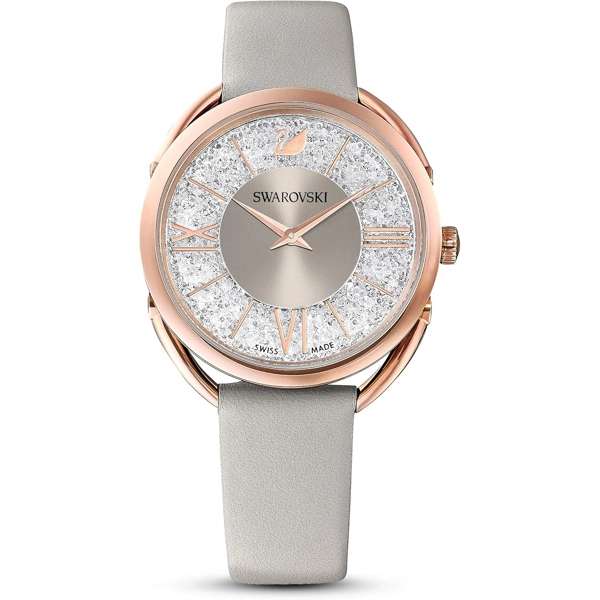 Swarovski 5452455 Rose Gold  Leather Watches For Women