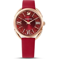 Swarovski  5519219 Red Leather Watches For Women