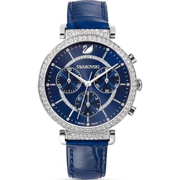 Swarovski  5580342 Blue Leather Watches For Women