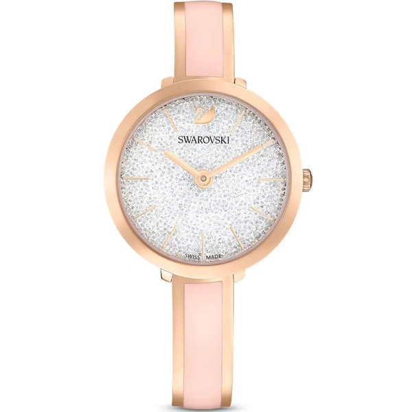 Swarovski 5642221 Rose Gold Leather Watches For Women
